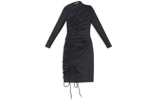Платье с длинными рукавами женское черное Balenciaga