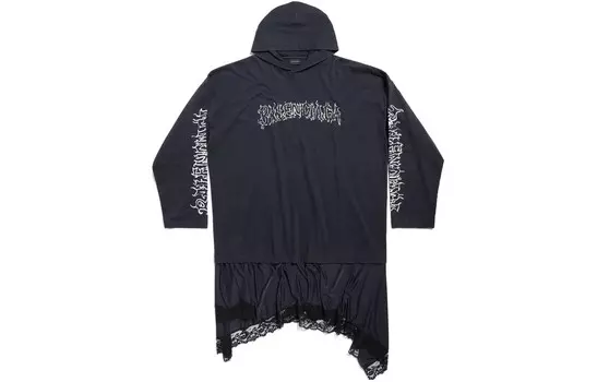 Платье с длинными рукавами женское черное Balenciaga