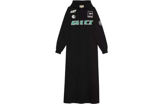 Платье с длинными рукавами женское черное Gucci