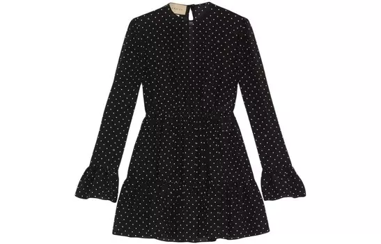 Платье с длинными рукавами женское черное Gucci