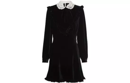 Платье с длинными рукавами женское черное Miu Miu