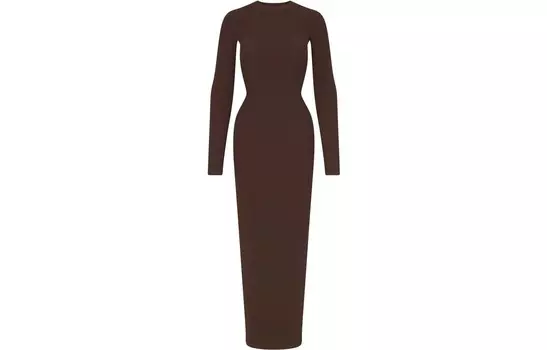 Платье с длинными рукавами женское, цвет какао/COCOA Skims