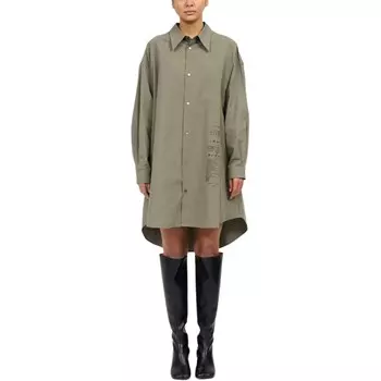 Платье с длинными рукавами женское цвета хаки Mm6 Maison Margiela