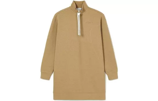 Платье с длинными рукавами женское имбирно-желтое Lacoste