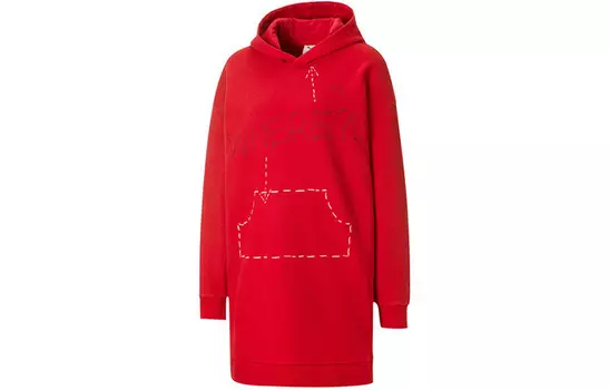 Платье с длинными рукавами женское красное Puma