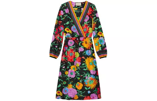 Платье с длинными рукавами женское многоцветное Gucci