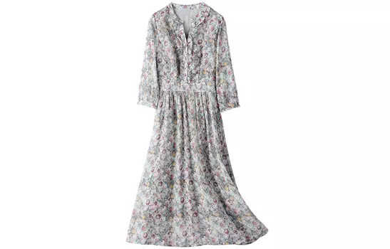 Платье с длинными рукавами женское MOPB, Floral