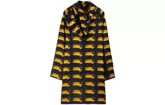 Платье с длинными рукавами женское осеннее грушевидно-желтое Burberry