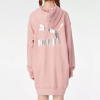 Платье с длинными рукавами женское розовое Puma