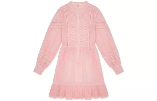 Платье с длинными рукавами женское розовое Guess