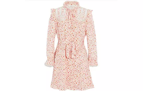 Платье с длинными рукавами женское розовое Coach