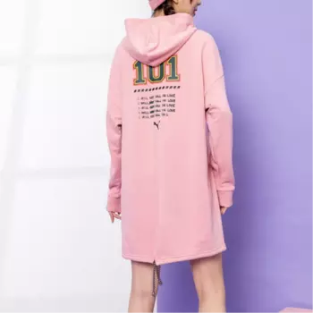 Платье с длинными рукавами женское розовое Puma
