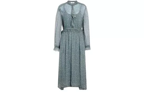 Платье с длинными рукавами женское серое Coach