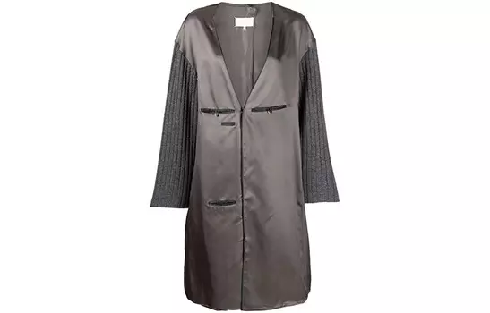 Платье с длинными рукавами женское серое Maison Margiela