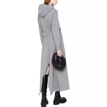 Платье с длинными рукавами женское серое Mm6 Maison Margiela