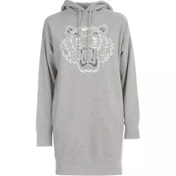 Платье с длинными рукавами, женское, серые, осень-зима 2020 KENZO, серый