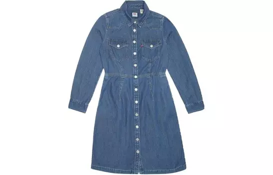 Платье с длинными рукавами женское темно-синее Levi’S