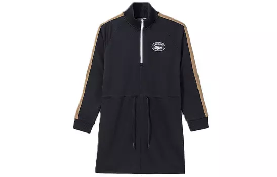 Платье с длинными рукавами женское темно-синее Lacoste