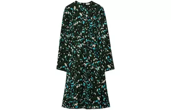 Платье с длинными рукавами женское зеленое Burberry