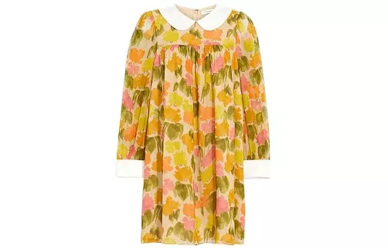 Платье с длинными рукавами женское желтое Coach