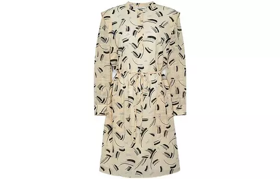 Платье с длинными рукавами женское желтое Coach