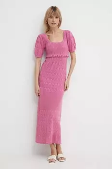 Платье с добавлением льна GOLDIE DRESS Pepe Jeans, розовый