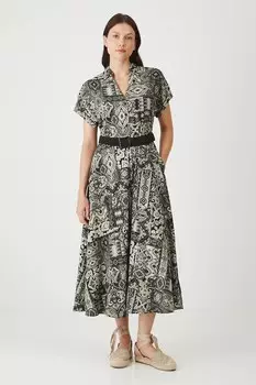 Платье с добавлением льна Medicine, черный