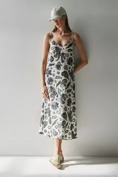 Платье с добавлением льна Medicine, бежевый