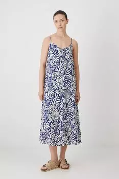 Платье с добавлением льна Medicine, темно-синий