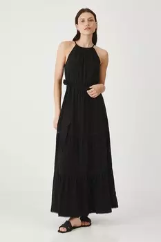 Платье с добавлением льна Medicine, черный