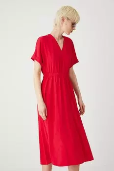 Платье с добавлением льна Medicine, красный