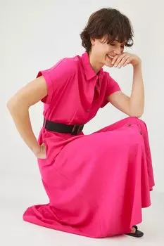 Платье с добавлением льна Medicine, розовый