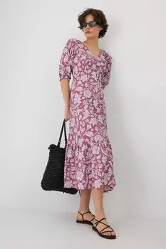 Платье с добавлением льна Medicine, розовый