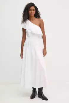 Платье с добавлением льна Pedro del Hierro, белый