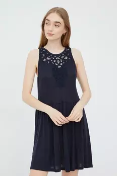 Платье с добавлением льна Superdry, темно-синий