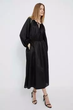 Платье с добавлением шелка DKNY, черный