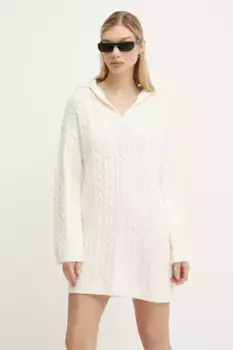 Платье с добавлением шерсти Abercrombie & Fitch, бежевый