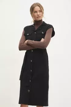 Платье с добавлением шерсти Answear.Lab, черный