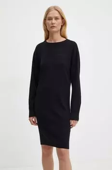 Платье с добавлением шерсти Armani Exchange, черный