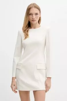 Платье с добавлением шерсти Armani Exchange, бежевый