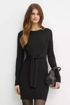 Платье с добавлением шерсти ДОМБО Silvian Heach, черный