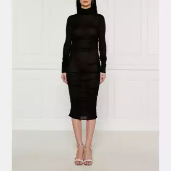 Платье с добавлением шерсти Elisabetta Franchi, черный