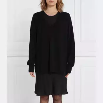 Платье с добавлением шерсти и кашемира. Twin-Set, черный