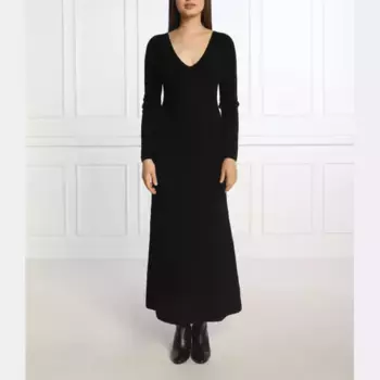 Платье с добавлением шерсти и кашемира. Trussardi, черный