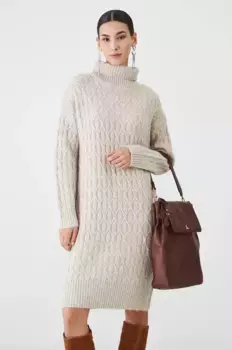 Платье с добавлением шерсти Medicine, бежевый