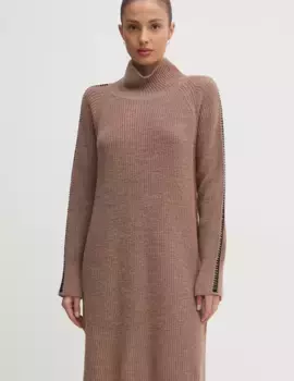 Платье с добавлением шерсти Sisley, коричневый