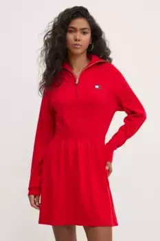 Платье с добавлением шерсти Tommy Jeans, красный