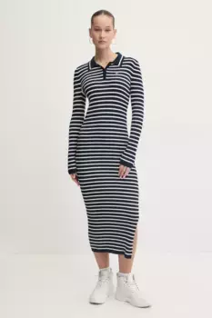 Платье с добавлением шерсти Tommy Jeans, темно-синий