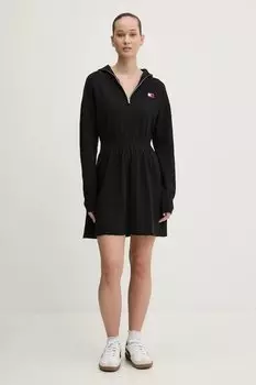 Платье с добавлением шерсти Tommy Jeans, черный