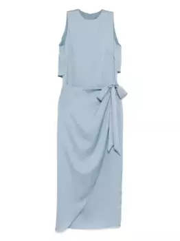 Платье с драпировкой Amsale, синий